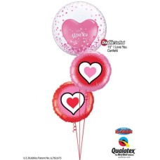 Bukiet 800 Pink Confetti Hearts Qualatex #57790 24020-1 78545-2